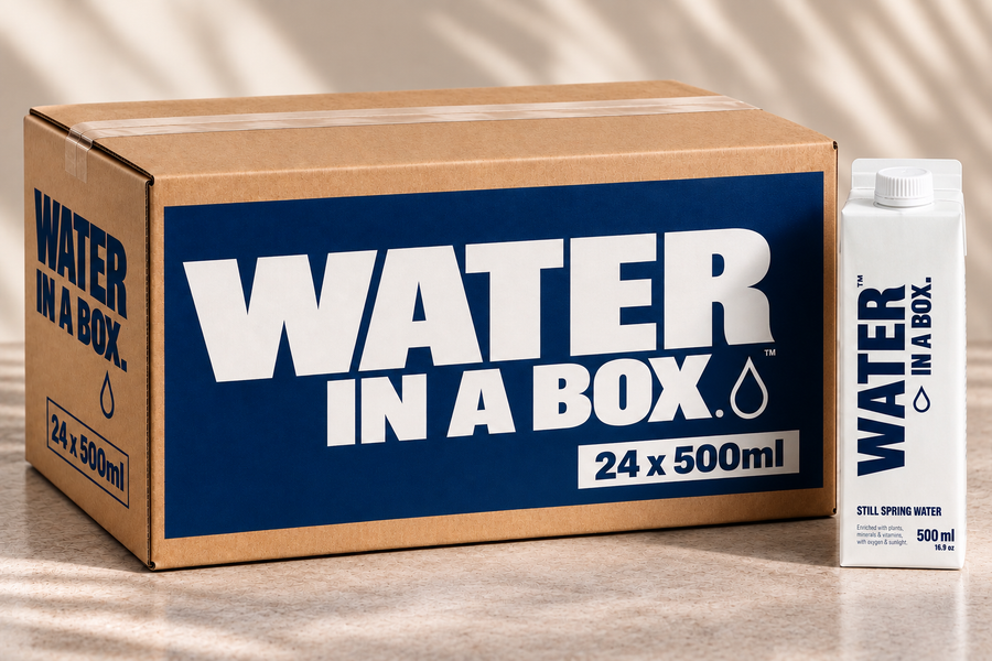 24-pack of Water In A Box 500ml cartons